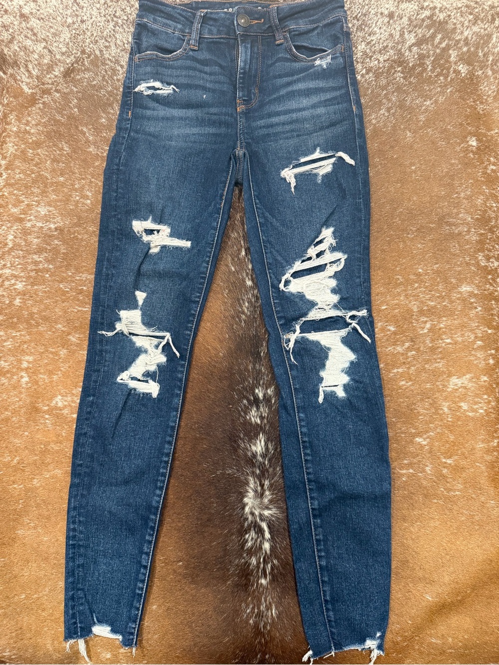 American Eagle Ne(x)t Level Distressed Skinny Jeans Size 2 Regular
